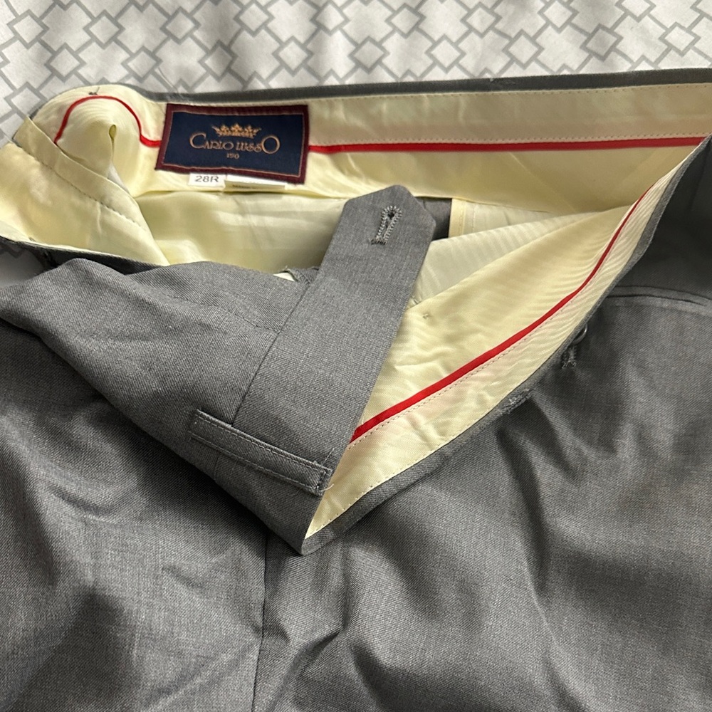 Carlo Lusso Gray Suit Pants
